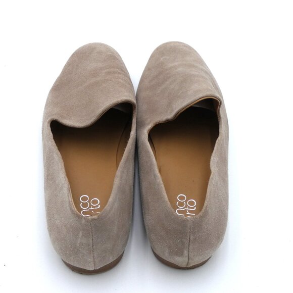 Franco Sarto Taupe Suede Flat Bishop Loafers- Women's shoes 9.5 - Picture 5 of 12